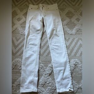 Hudson white ankle jeans